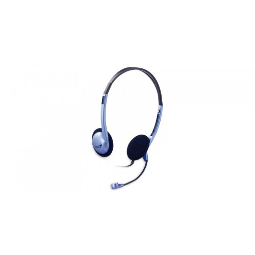 Гарнитура Genius Headset HS-02B, Stereo, mini jack 3.5mm, Blue