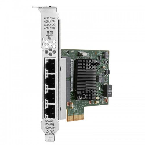 Сетевая карта HPE Ethernet Adapter, I350-T4, 4x1Gb BASE-T, PCIe(2.1), Intel, for DL325/DL385/Microserver Gen10 Plus