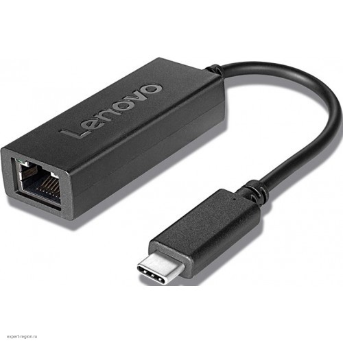 Переходник Lenovo USB-C to Ethernet adapter (to F, Full-size RJ45 connector, Support PXE boot, Wake-On-LAN,EEE802.3ab network specification for Gigabit data rate transmit, Reply. 4X90L66917)