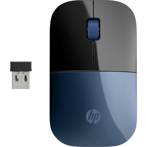 Мышь HP Z3700 синий/черный оптическая (1200dpi) silent беспроводная USB2.0 для ноутбука (2but)