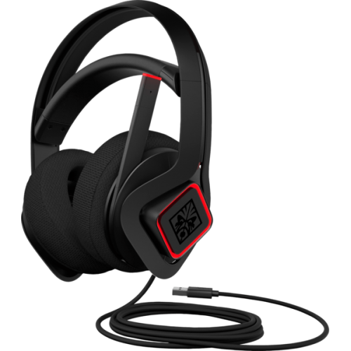 Наушники с микрофоном HP OMEN Mindframe2 BLK Headset черный/красный 1.8м накладные USB оголовье (6MF35AA)