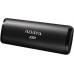 Твердотельный накопитель ADATA 256GB SE760 External SSD USB 3.2 Gen2 Type-C, R1000/W1000, Black ASE760-256GU32G2-CBK