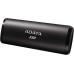 Твердотельный накопитель ADATA 512GB SE760 External SSD USB 3.2 Gen2 Type-C, R1000/W1000, Black ASE760-512GU32G2-CBK