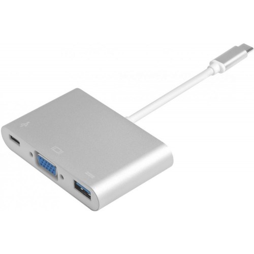 Переходник Greenconnect USB Type C -> VGA + USB 3.0 + Type C GCR-AP25