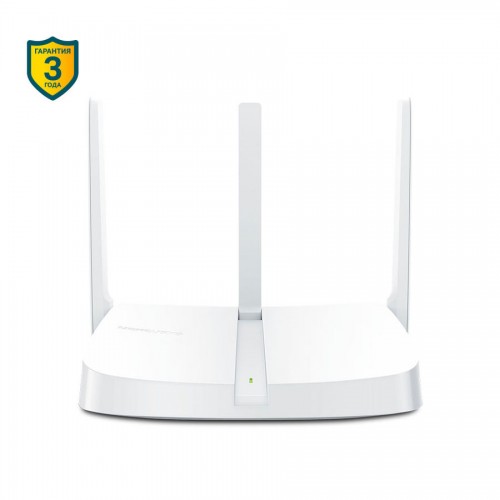 Маршрутизатор MERCUSYS 300Mbps, 2.4GHz, 1 10/100M WAN + 4 10/100M LAN, 3 fixed antennas