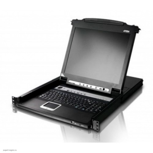 Консоль KVM ATEN SINGLE RAIL 8P PS/2-USB LCDKVMP 19INCH