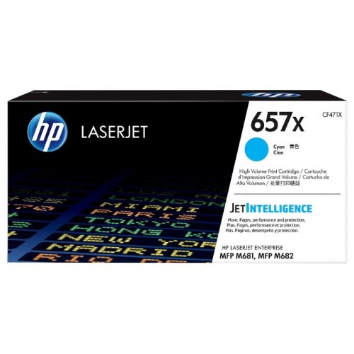 Картридж HP 657X для CLJ MFP M681/M682, голубой (23 000 стр.)