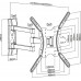 Кронштейн для телевизора Ultramounts UM 904 черный 32"-55" макс.30кг настенный поворотно-выдвижной и наклонный