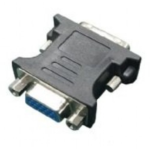 Переходник Cablexpert DVI-VGA, 29M/15F, черный, пакет  