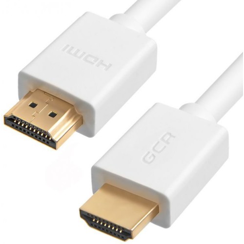 Кабель Greenconnect 0.5m HDMI версия 2.0, тройной экран, белый, GCR-HM761-0.5m GCR-HM761-0.5m