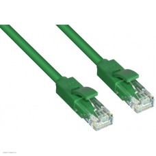 Патч-корд прямой Greenconnect 0.15m, UTP кат.5e, зеленый, позолоченные контакты, 24 AWG, литой, GCR-LNC05-0.15m, ethernet high speed 1 Гбит/с, RJ45, T568B GCR-LNC05-0.15m