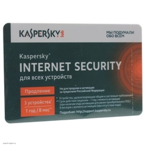 ПО Kaspersky Internet Security Multi-Device Russian Ed. 3-Device 1 year Renewal Card (KL1939ROCFR)