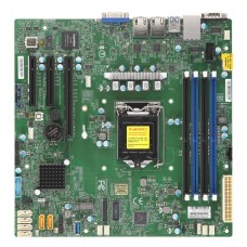 Материнская плата Supermicro X11SCL-F-O, 1xLGA 1151, E-2100/2200, Core i3, Pentium, Celeron, C242, 4xDDR4 Up to 128GB Unbuffered ECC/non-ECC UDIMM, 1 PCI-E 3.0 x8 (in x16), 2 PCI-E 3.0 x4 (in x8), 6 SATA3 (6Gbps) ports; RAID 0, 1, 5, 10, M.2 Interface: 1 