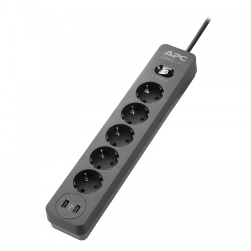 Сетевой фильтр APC Essential SurgeArrest 5 Outlet 2 USB Ports Black 230V Russia