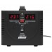 Стабилизатор POWERMAN AVS 1000D, черный, ступенчатый регулятор, цифровые индикаторы уровней напряжения, 1000ВА, 140-260В, максимальный входной ток 7А, 2 евророзетки, IP-20, напольный,  200мм х 150мм х 140мм, 2,3 кг. POWERMAN AVS 1000D Black