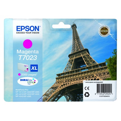 Картридж Epson WP 4000/4500 Series Ink XL Cartridge Magenta 2k C13T70234010