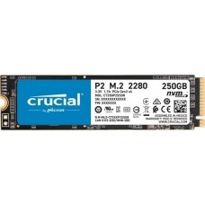 Твердотельный накопитель Crucial P2 SSD 250GB, M.2 (2280), PCIe Gen 3.0, NVMe, R2100/W1150, 150 TBW CT250P2SSD8