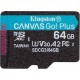 Карта памяти 64Gb MicroSD Kingston Class 10 (SDCG3/64GBSP)