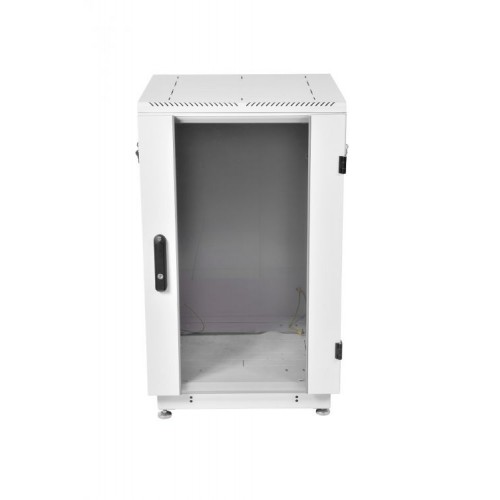 Шкаф телекоммуникационный напольный ЦМО 18U (600x600) дверь стекло, цвет чёрный