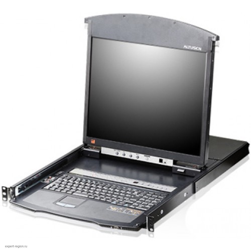 Переключатель KVM ATEN 8P CAT5 HIGH DENSITY DUAL RAIL LCD 19INCH OVER IP