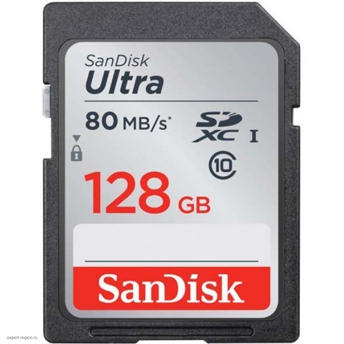 Флеш карта SDHC 128Gb Class10 Sandisk SDSDUNR-128G-GN6IN Ultra 80