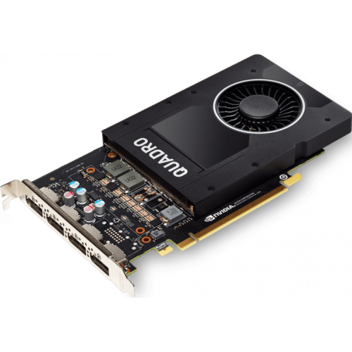 Видеокарта PNY Nvidia Quadro P2200 5GB GDDR5, 160-bit, PCIEx16 3.0, DP 1.4 x4, Active cooling, TDP 75W, FP, Bulk, (YPVCQP2200BLK)