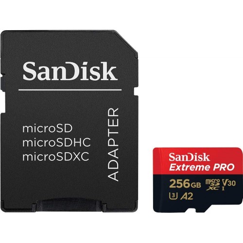 Карта памяти 256Gb MicroSD SanDisk Extreme Pro Class 10 + адаптер (SDSQXCZ-256G-GN6MA)