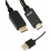 Кабель VCOM HDMI (M) + USB - DisplayPort (M), 1.8м (CG599C-1.8M)