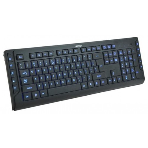 Клавиатура A4-Tech A4-KD-600L black (синяя подсветка символов, 10 доп. клавиш)