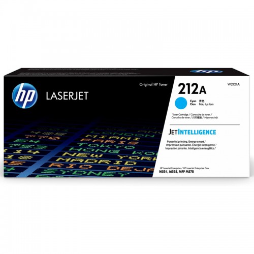 Картридж лазерный HP 212A W2121A голубой для HP CLJ Enterprise M554/M555