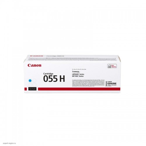 Картридж лазерный Canon 055 H C 3019C002 голубой (5900стр.) для Canon MF645Cx/MF643Cdw/MF641Cw/LBP623Cdw/621Cw