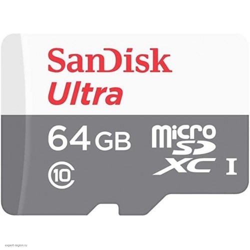 Флеш карта microSDHC 64Gb Class10 Sandisk SDSQUNR-064G-GN3MN Ultra Light w/o adapter