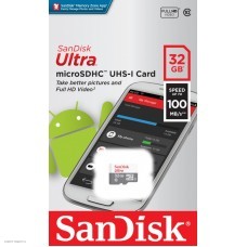 Флеш карта microSDHC 32Gb Class10 Sandisk SDSQUNR-032G-GN3MN Ultra w/o adapter