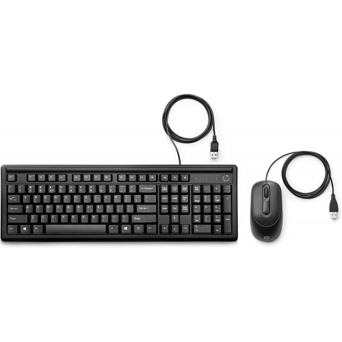 Клавиатура + мышь HP Wired Combo Keyboard and Mouse 160 Black (6HD76AA)