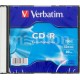Диск CD-R Verbatim 700Mb 52x, 200шт, Slim case (43347)