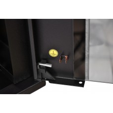 Шкаф телекоммуникационный настенный разборный ЭКОНОМ 12U (600  650) дверь стекло, цвет черный