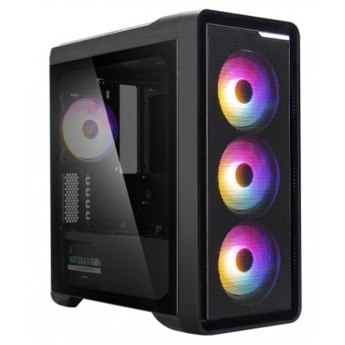 Корпус ZALMAN M3 PLUS RGB, MATX, BLACK, WINDOW, 2x3.5", 3x2.5", 1xUSB2.0, 1xUSB3.0, FRONT 3x120mm RGB, REAR 1x120mm