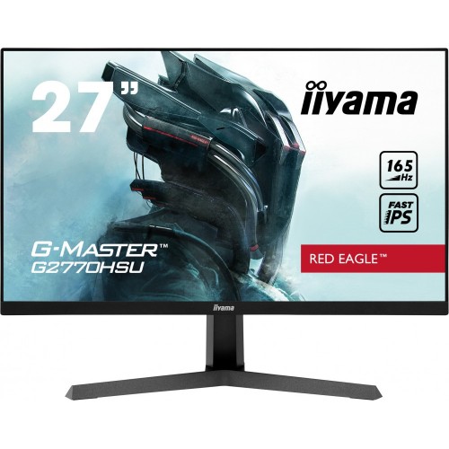 Монитор Iiyama 27" G-MASTER G2770HSU-B1 1920х1080@165Гц Fast IPS LED 16:9 0,8ms HDMI DP 2*USB2.0 80M:1 1100:1 178/178 250cd Tilt Speakers Black