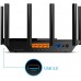 Роутер беспроводной TP-Link Archer AX73 AX5400 10/100/1000BASE-TX черный