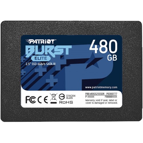 Накопитель SSD Patriot SATA III 480Gb PBE480GS25SSDR Burst Elite 2.5\"