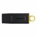 Флеш Диск Kingston 128Gb DataTraveler Exodia DTX/128GB USB3.1 черный/желтый