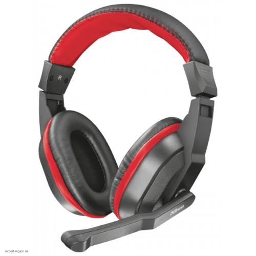 Компьютерная гарнитура Trust Gaming Headset Ziva, Stereo, 2x mini jack 3.5mm, Сlosed-back, Black-Red [21953]