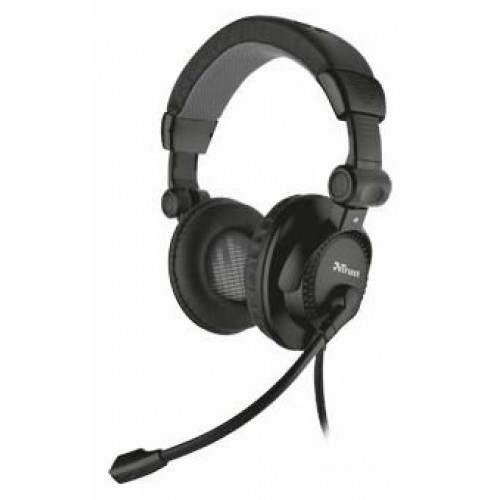 Компьютерная гарнитура Trust Headset Como, Stereo, 2x mini jack 3.5mm, Сlosed-back, Black [21658]