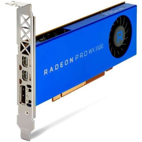 Видеокарта Graphics Card AMD Radeon Pro WX 3100, 4GB, 2-mDP, 1-DP, (Z2 G4 SFF/Tower, Z4, Z6, Z8, EliteDesk 705 G4 MT WS)