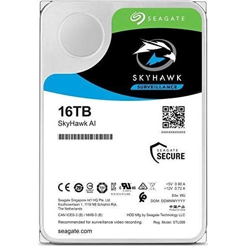 Жесткий диск Seagate Original SATA-III 16Tb ST16000VE002 SkyHawkAI (7200rpm) 256Mb 3.5"