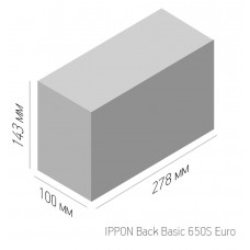 Источник бесперебойного питания Ippon Back Basic 650S Euro 360Вт 650ВА черный