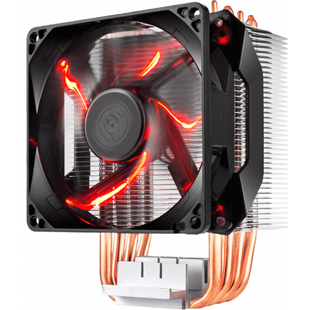 Кулер Cooler Master Hyper H410R, 600-2000 RPM, 100W, 4-pin, Red LED fan,  Full Socket Support - цена, купить в Компании АСК город Владивосток |  ACK-Shop