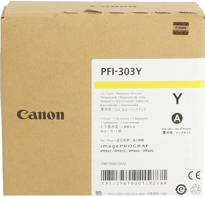 Картридж Canon PFI-303Y (2961B001), желтый