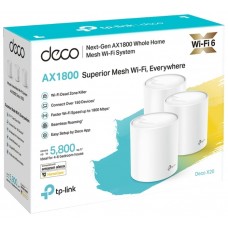 Точка доступа TP-LINK Deco X20(3-pack) AX1800 Whole Home Mesh Wi-Fi System, 2 Giga RJ-45 ports each unit