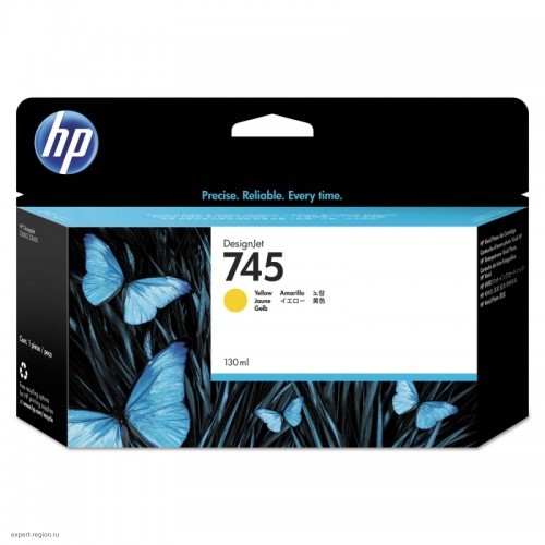 Картридж HP 745 130-ml Yellow Ink Cartridge F9J96A